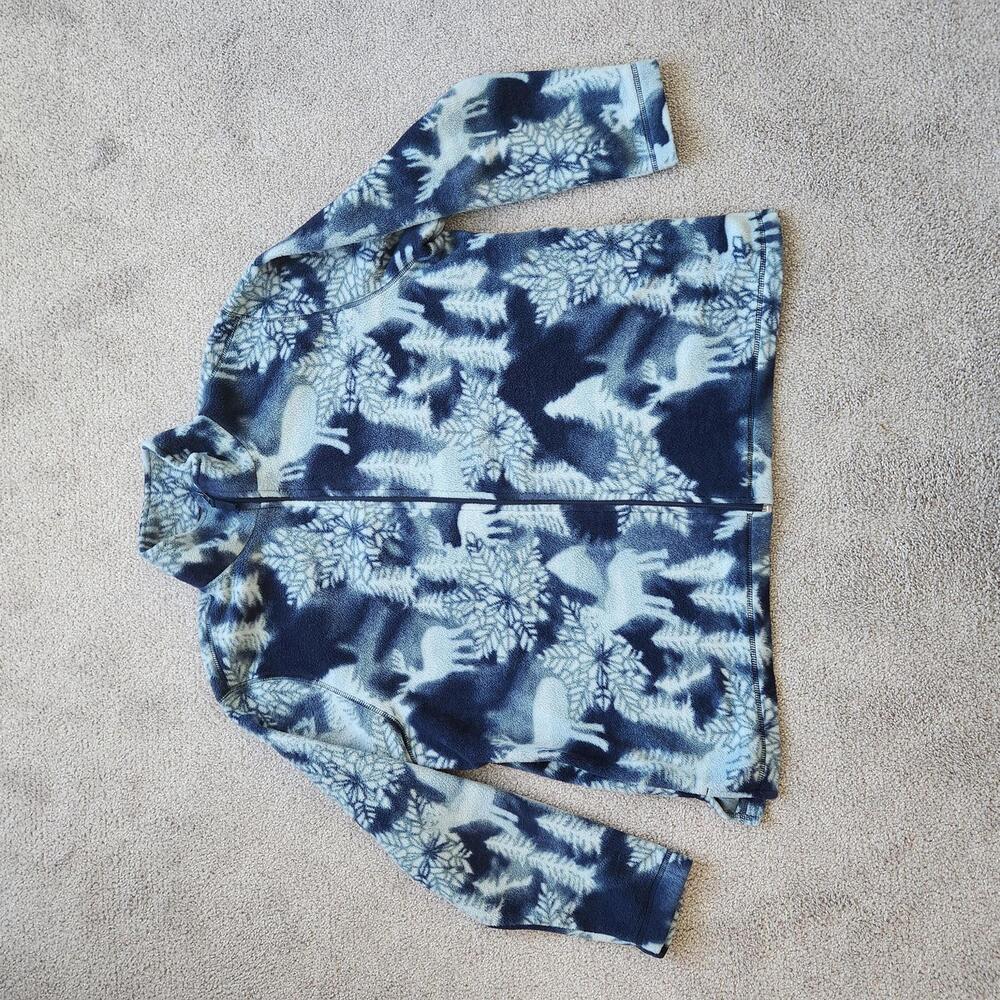 Vintage St. John’s Bay Deer Print Fleece | 90s Cabin Core Zip Jacket 2X